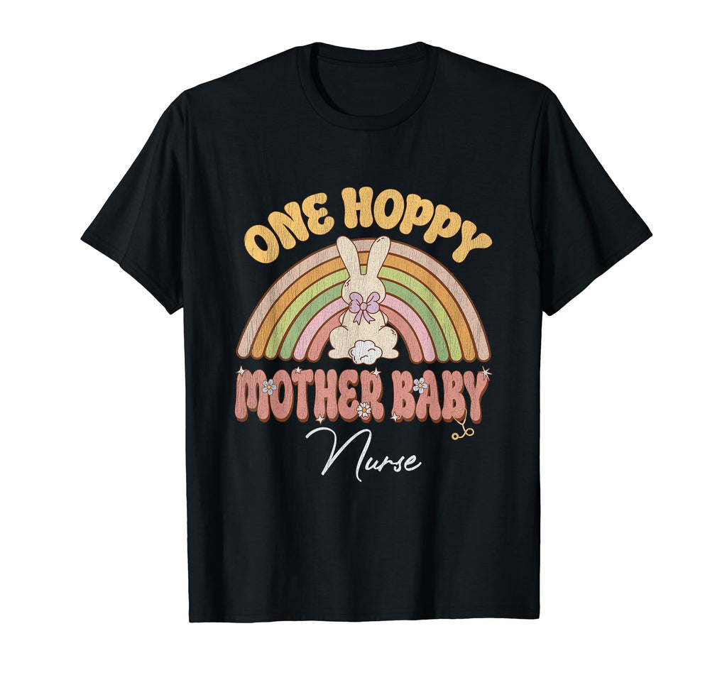 One Hoppy Mother Nurse Bunny Easter T-Shirt - Custom Art Print Unisex - T-Shirt, Sweatshirt, Hoodie