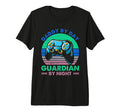 Daddy Day Guardian Night Gamer Dad Tri Blend T-Shirt - Graphic Print Unisex - T-Shirt, Sweatshirt, Hoodie