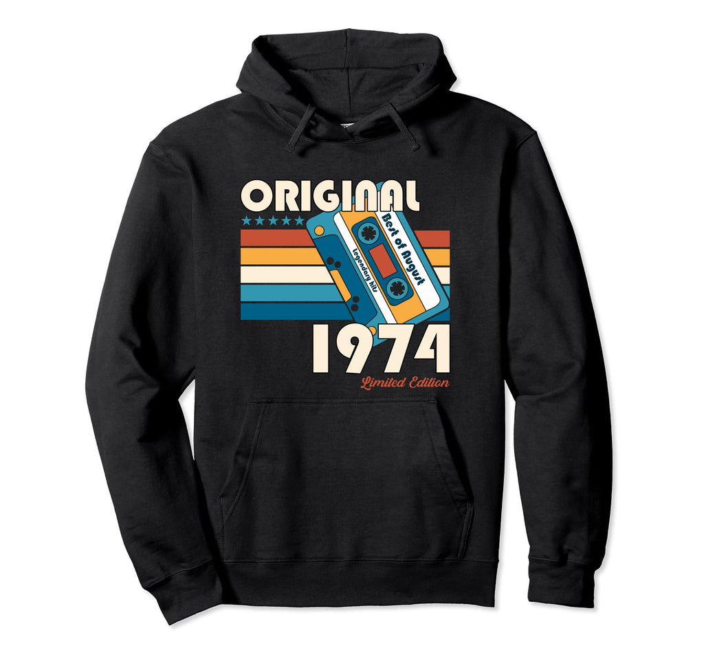 50Th Birthday August 1974 Hoodie - Casual Everyday Wear for Adults - T-Shirt, Sweatshirt, Hoodie