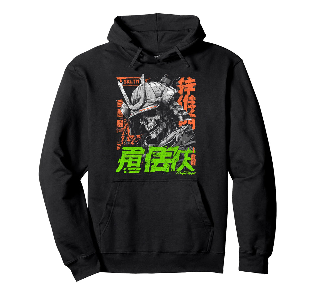 Japanese Streetwear Skeleton Samurai Hoodie - Novelty Apparel Men Women - T-Shirt, Sweatshirt, Hoodie
