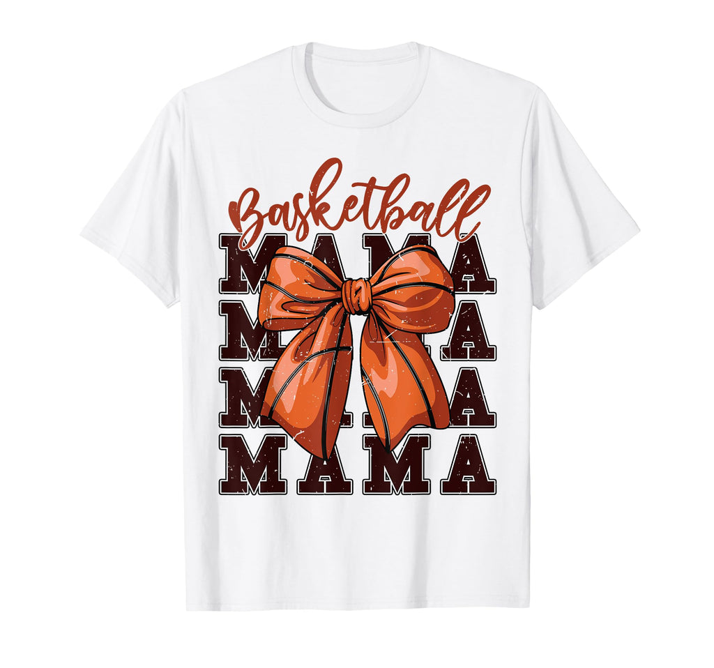 Basketball Mama Coquette Bow T-Shirt - Casual Everyday Wear for Adults - T-Shirt, Sweatshirt, Hoodie