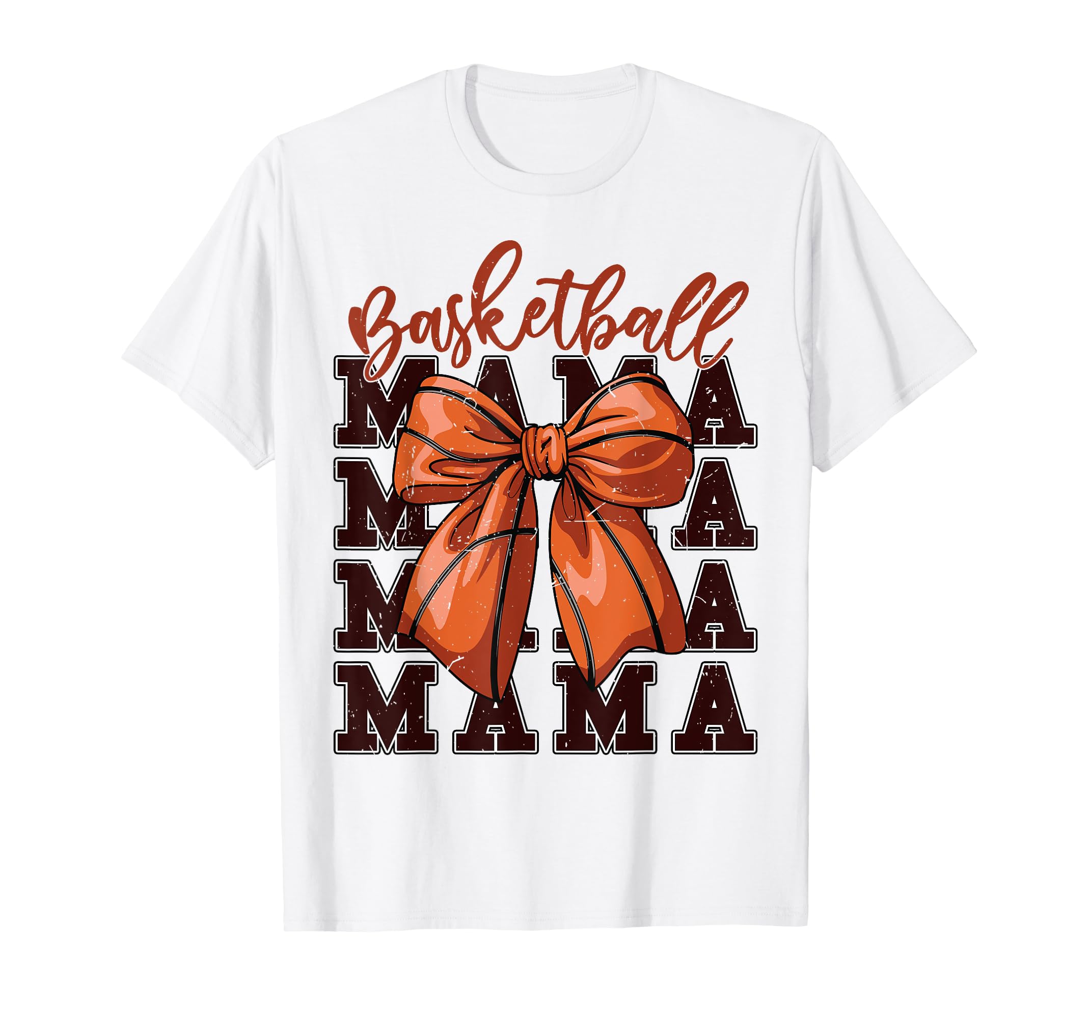 Basketball Mama Coquette Bow T-Shirt - Casual Everyday Wear for Adults - T-Shirt, Sweatshirt, Hoodie