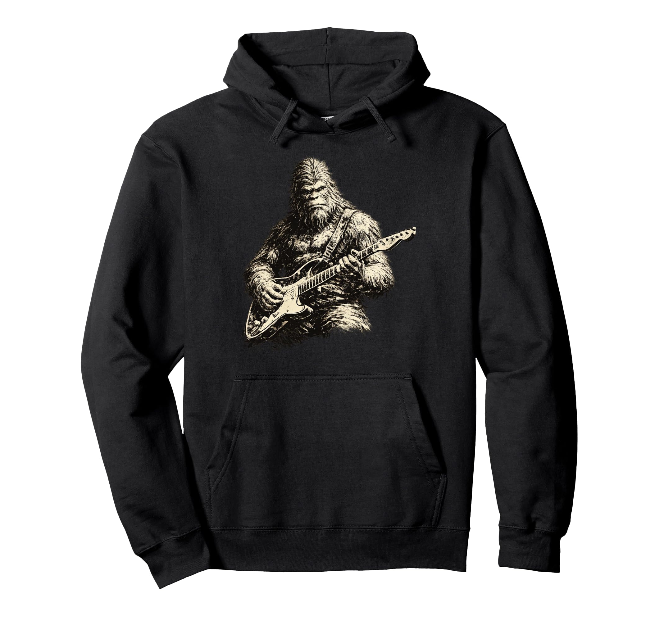 Bigfoot Guitar Dad Funny Fathers Day Hoodie - Aesthetic Graphic Unisex - T-Shirt, Sweatshirt, Hoodie