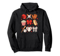 Baseball Bow Mothers Day Baseball Hoodie - Fun Novelty Design Men Women - T-Shirt, Sweatshirt, Hoodie