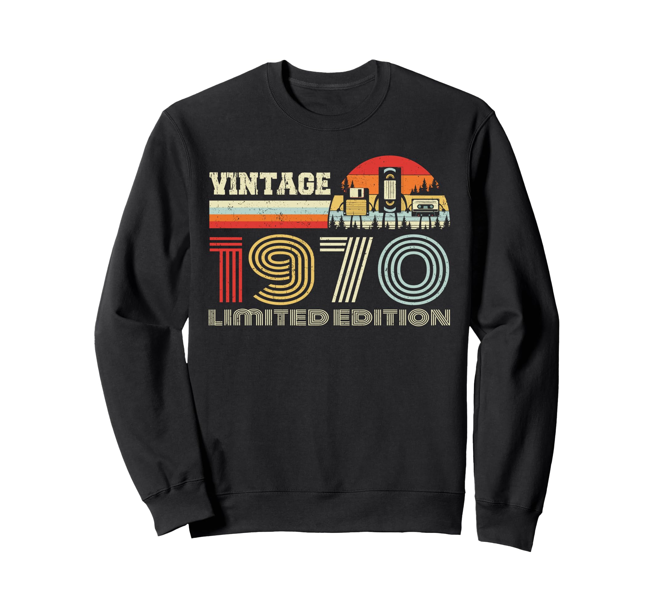 1970 Birthday 1970 Cassette Tape Sweatshirt - Fun Novelty Design for Adults - T-Shirt, Sweatshirt, Hoodie