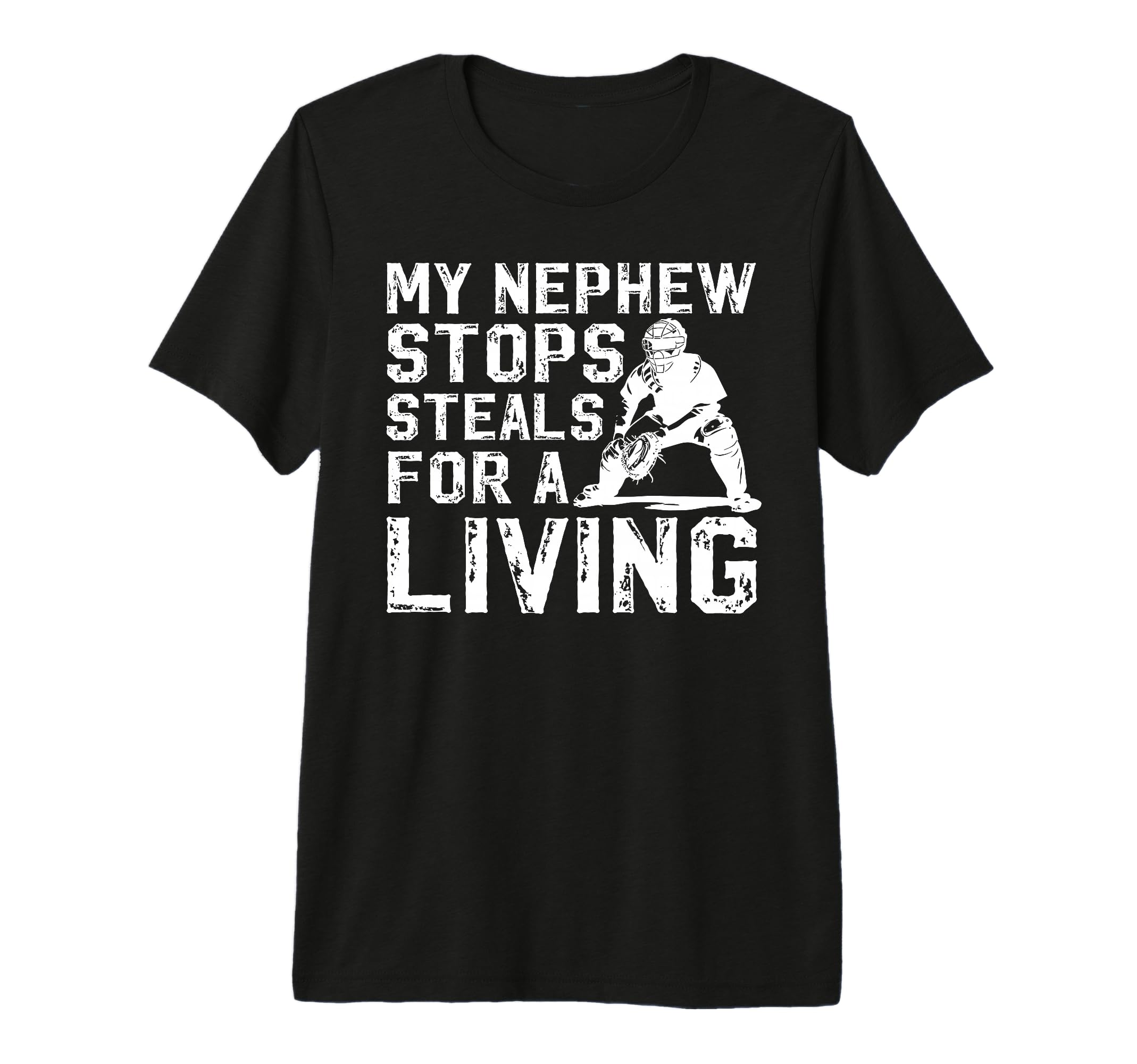 Mens My Nephew Baseball Catcher Uncle T-Shirt - Unique Graphic Men Women - T-Shirt, Sweatshirt, Hoodie