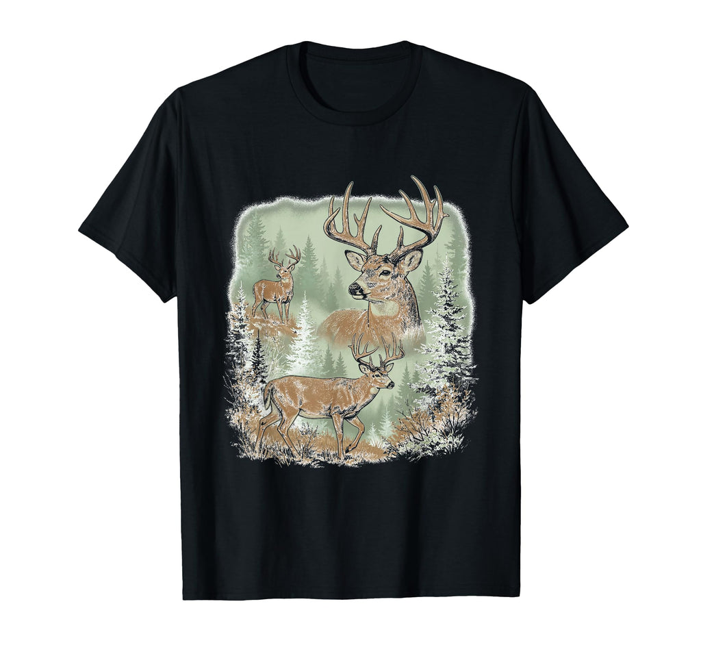 Deer 90S Wildlife Grunge Cabin Core T-Shirt - Minimalist Print Unisex - T-Shirt, Sweatshirt, Hoodie