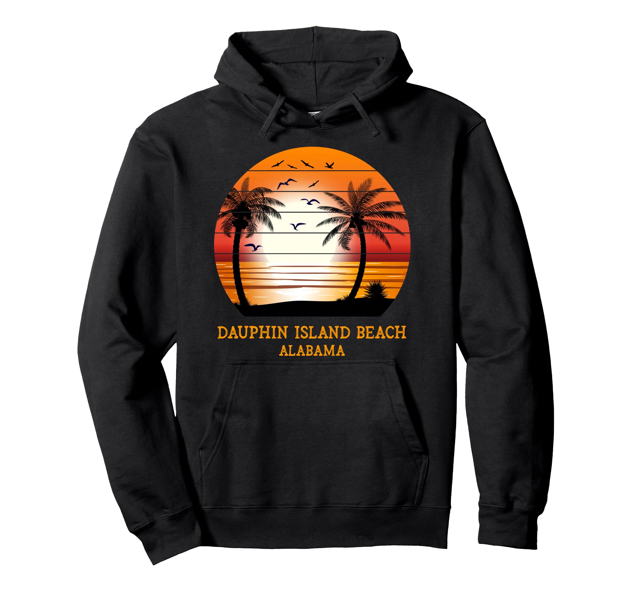 Dauphin Island Beach Alabama Sunset Hoodie - Streetwear Style Men Women - T-Shirt, Sweatshirt, Hoodie