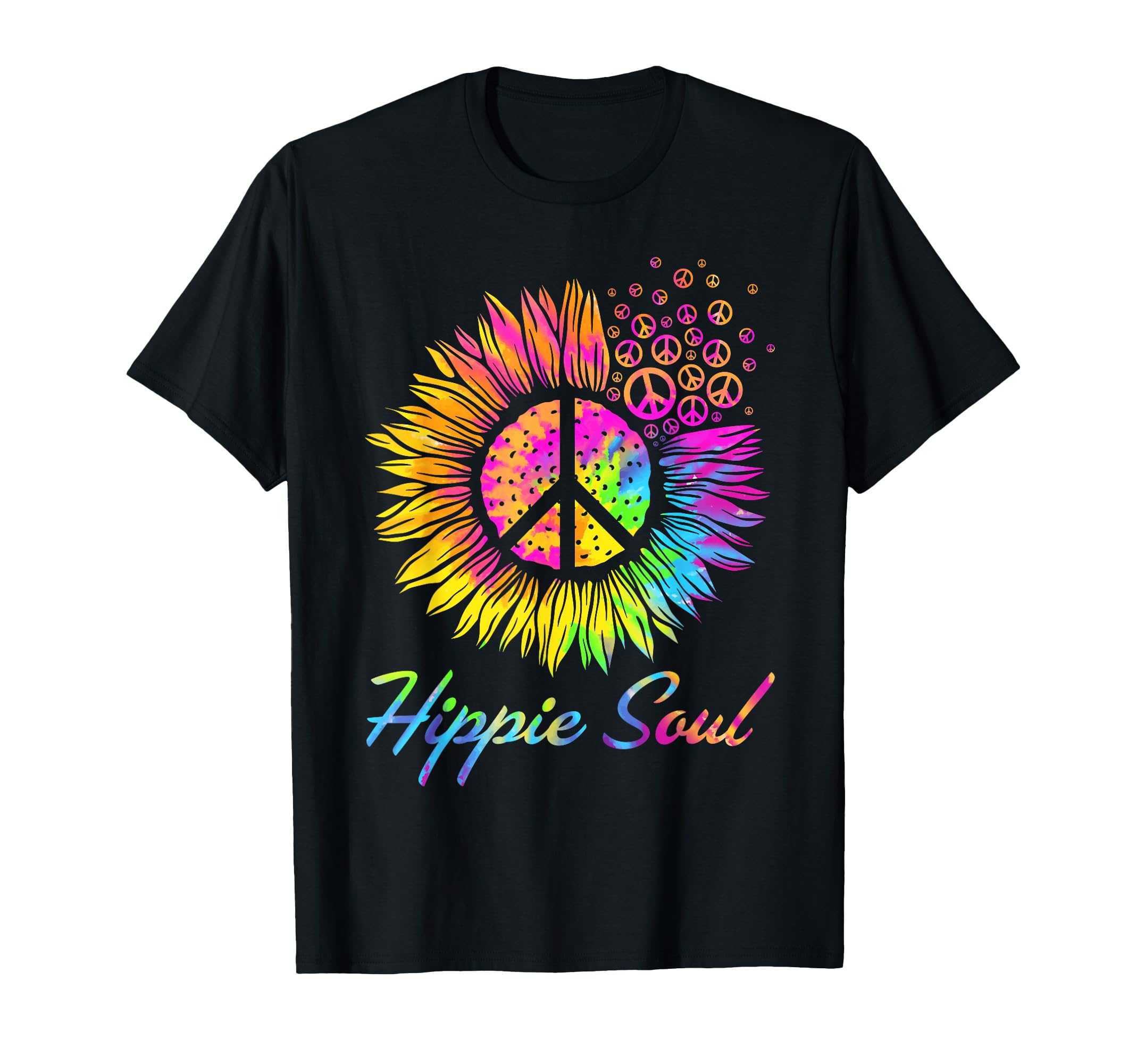 Hippie Soul Peace Sign 60S 70S Daisy T-Shirt - Trendy Graphic Unisex - T-Shirt, Sweatshirt, Hoodie