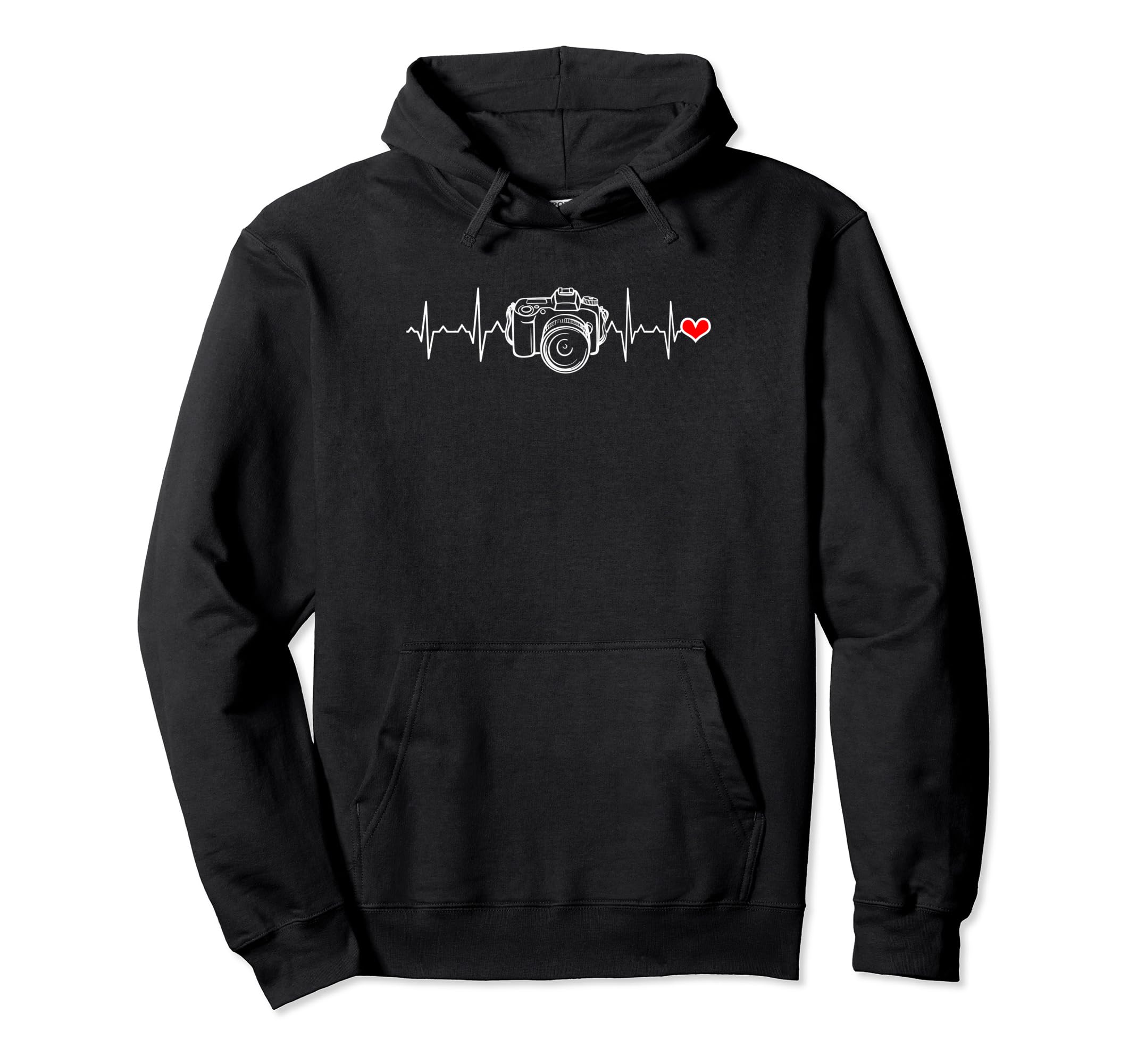 Photographer Gift Heartbeat Photography Hoodie - Unique Graphic Unisex - T-Shirt, Sweatshirt, Hoodie