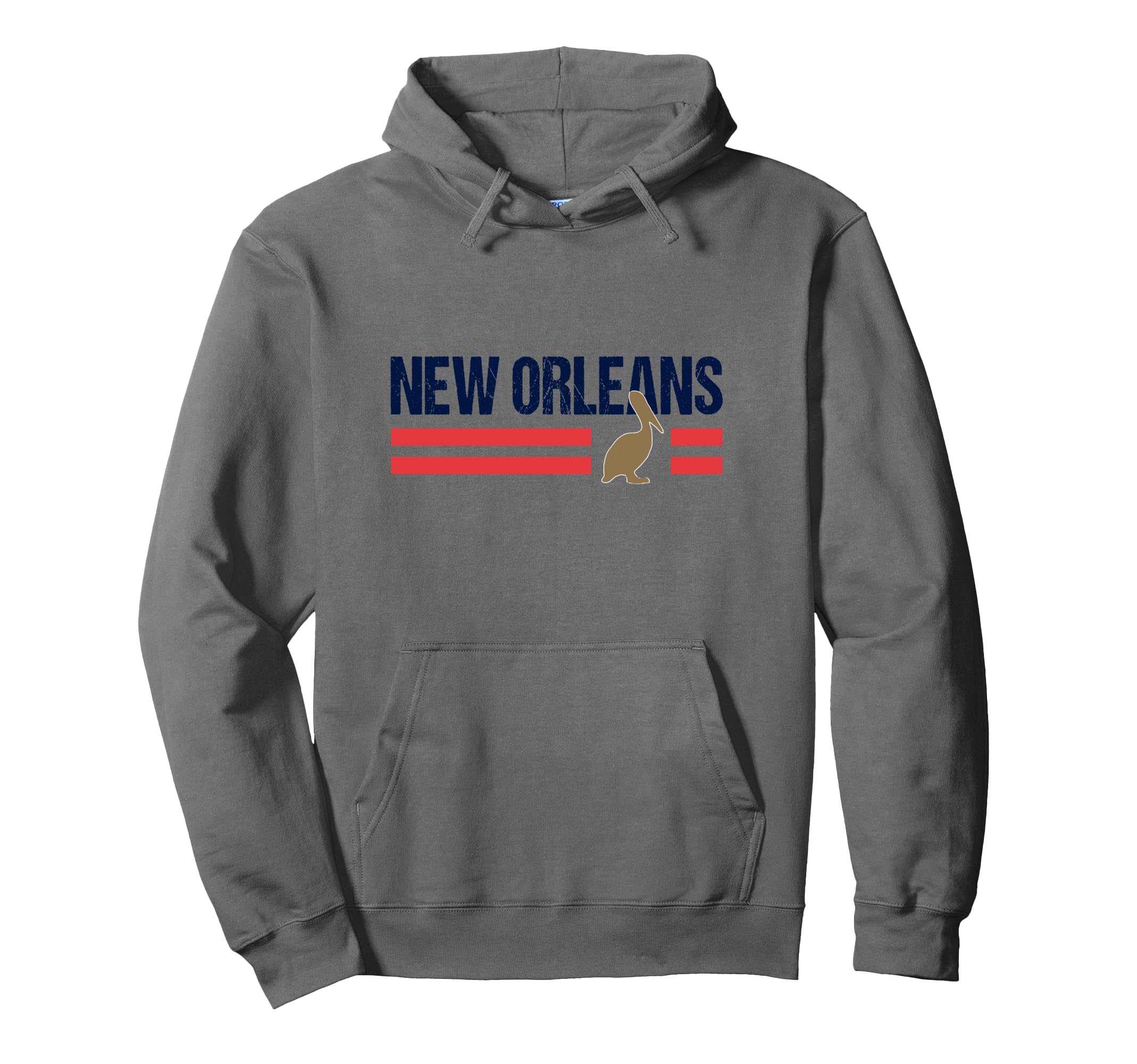 Pelican Stripes New Orleans New Hoodie - Novelty Apparel for Adults - T-Shirt, Sweatshirt, Hoodie