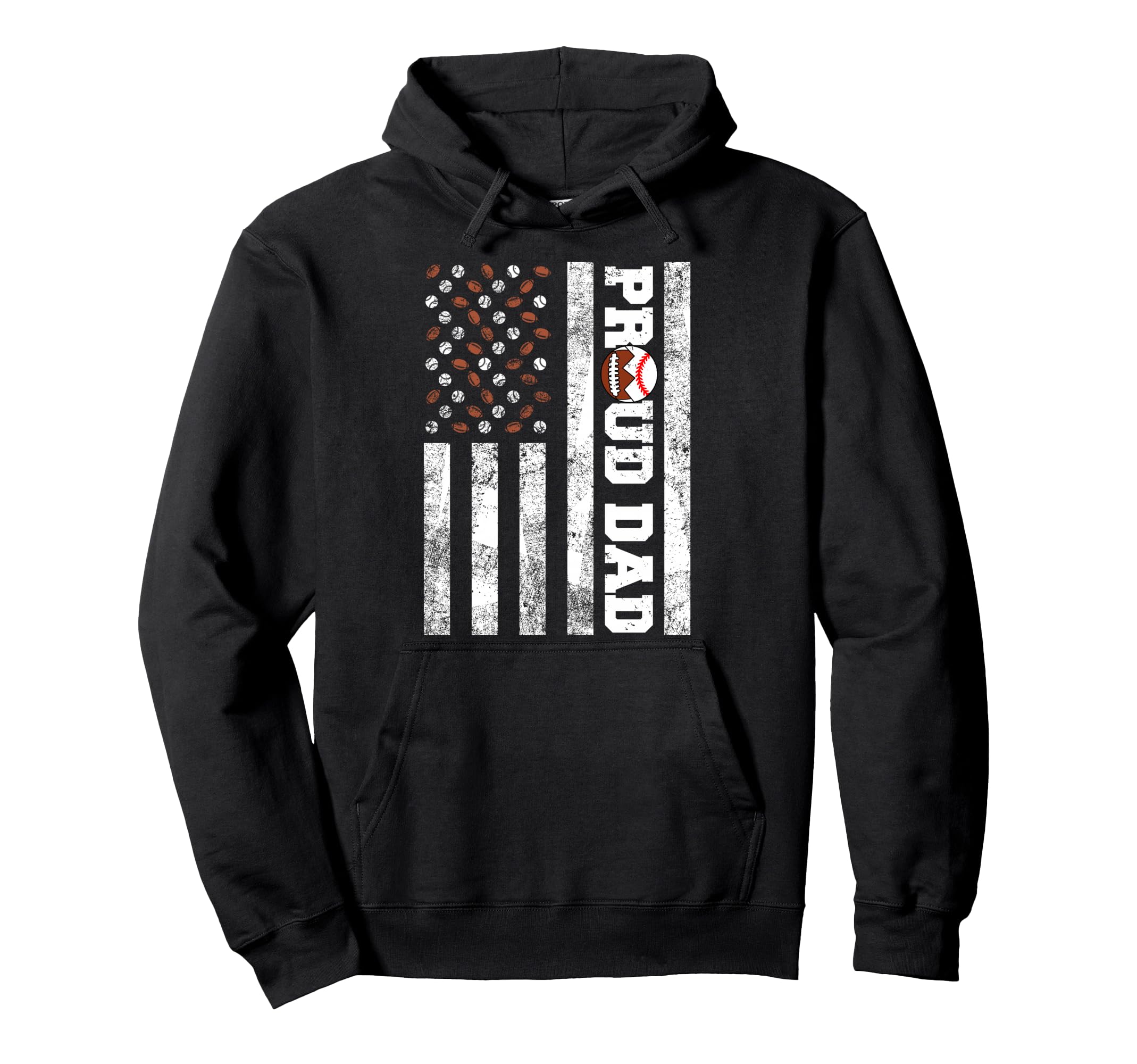 Proud Dad American Flag Funny Hoodie - Streetwear Style for Adults - T-Shirt, Sweatshirt, Hoodie