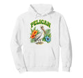 Pelican Groovy Floral Pelican Watercolor Hoodie - Trendy Graphic Unisex - T-Shirt, Sweatshirt, Hoodie