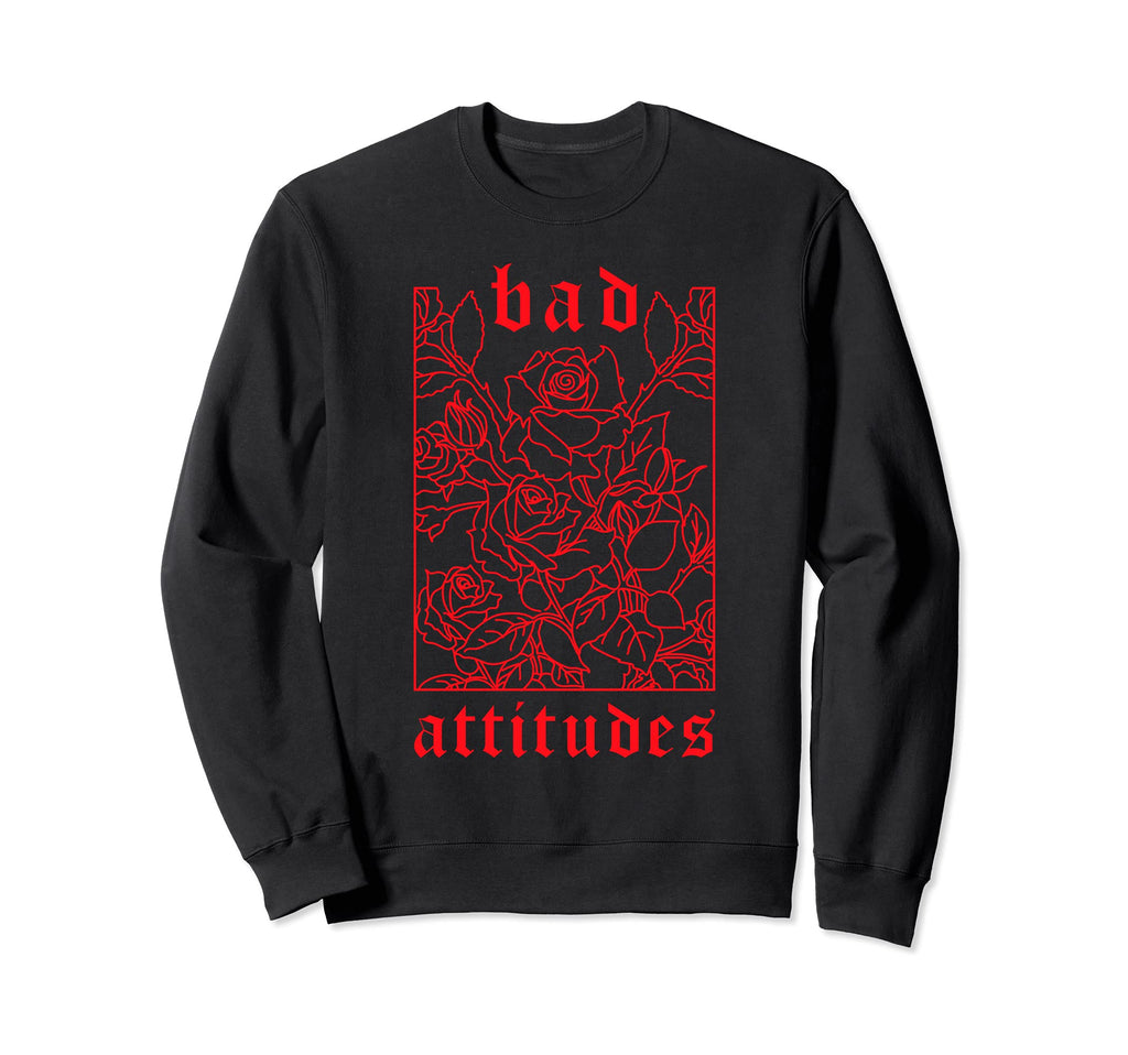 E And E Bad Attitudes Gothic Red Sweatshirt - Novelty Apparel Men Women - T-Shirt, Sweatshirt, Hoodie