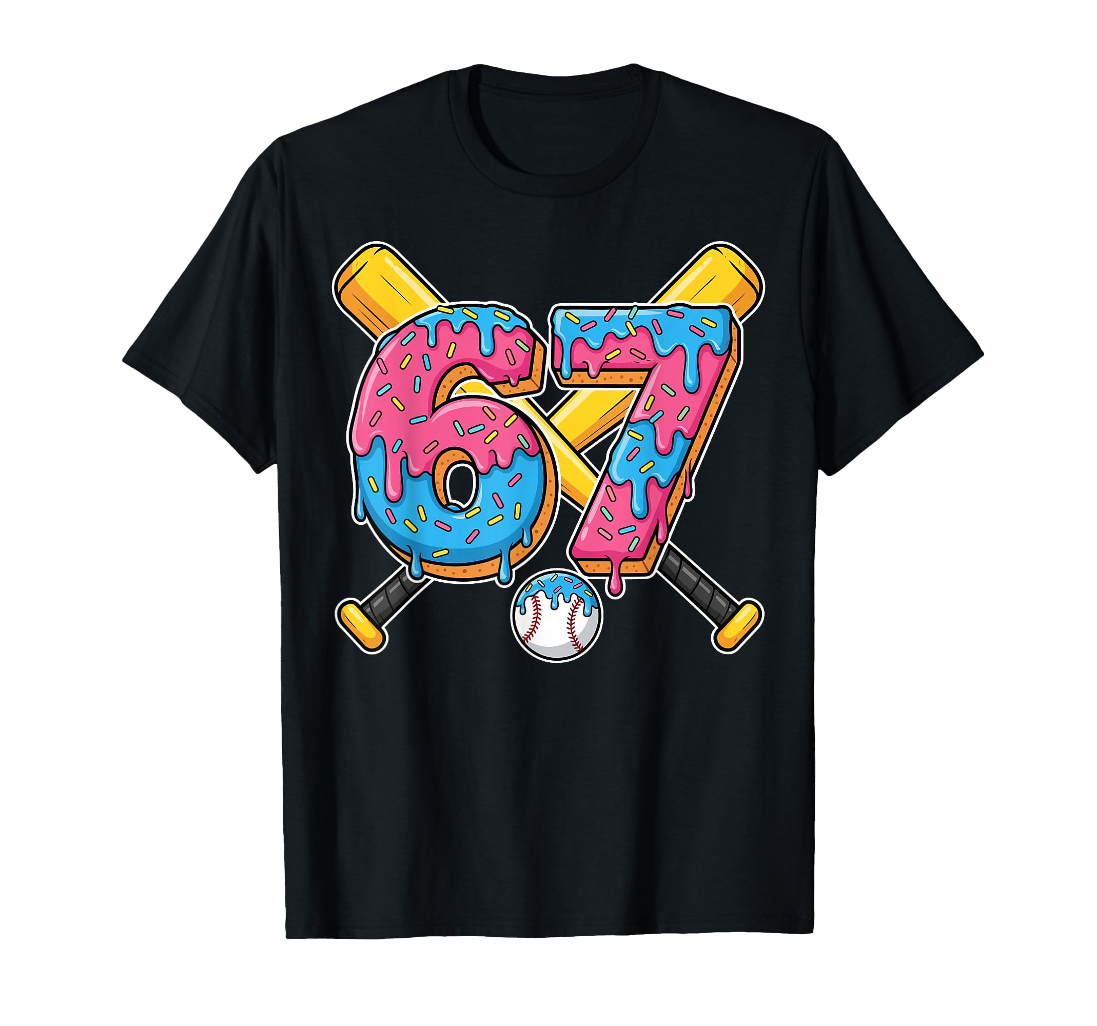 Baseball Drip Number 67 Player 67Th T-Shirt - Trendy Graphic Men Women - T-Shirt, Sweatshirt, Hoodie