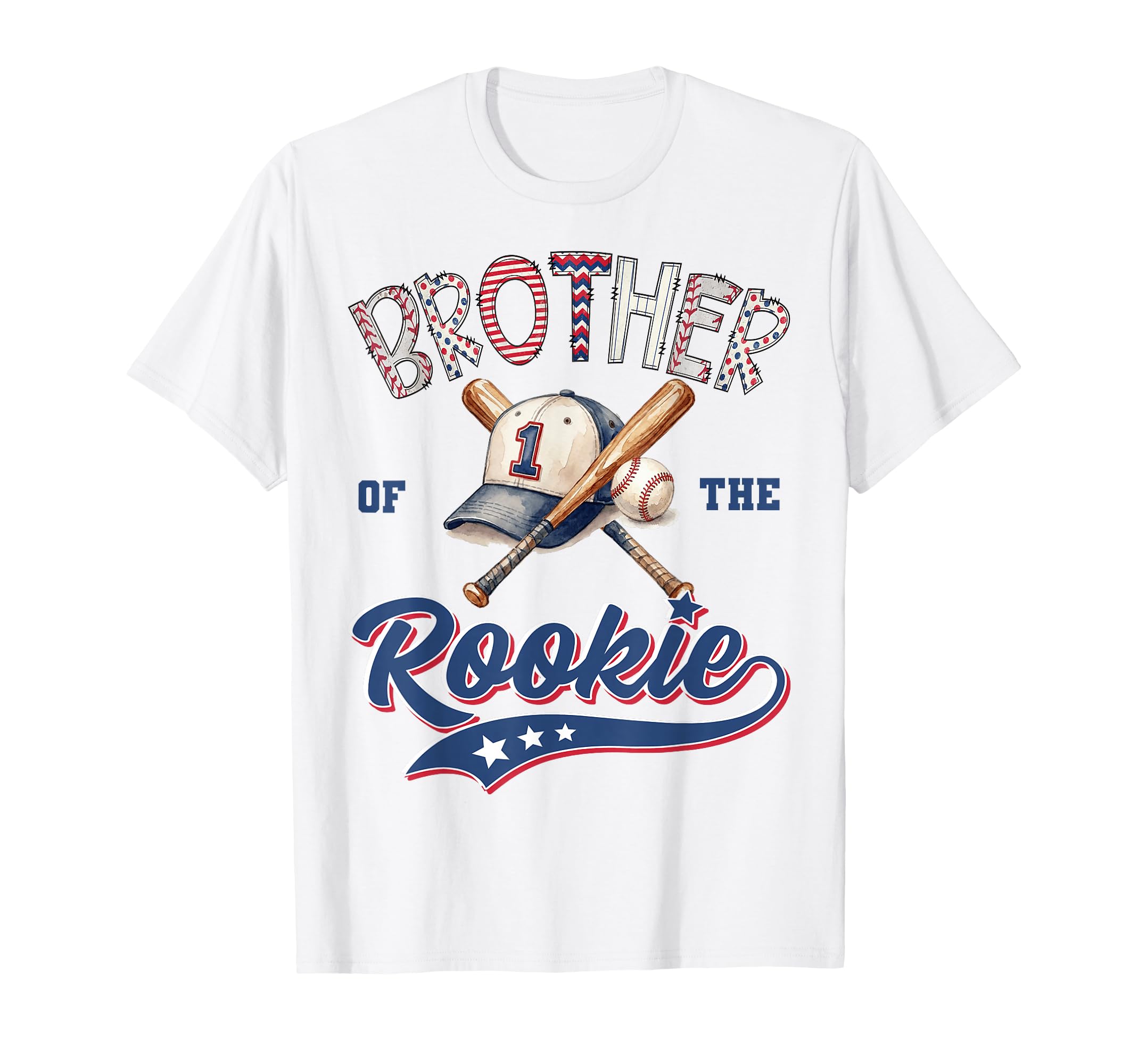 Brother Rookie Year 1St Birthday Baseball T-Shirt - Trendy Graphic Unisex - T-Shirt, Sweatshirt, Hoodie