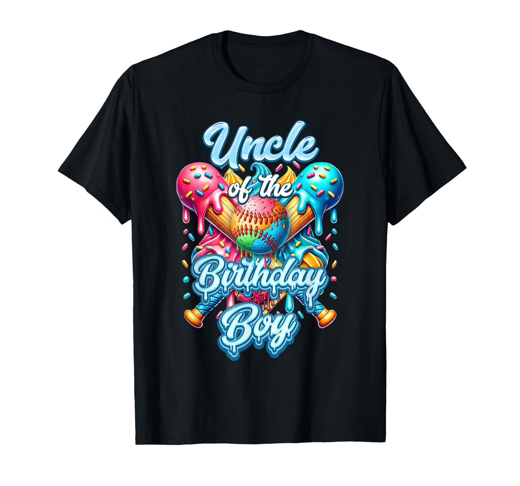 Baseball Drip Ice Cream Uncle T-Shirt - Minimalist Print Men Women - T-Shirt, Sweatshirt, Hoodie