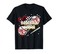Baseball Mama Checkered Heart Bow Baseball T-Shirt - Trendy Graphic Unisex - T-Shirt, Sweatshirt, Hoodie
