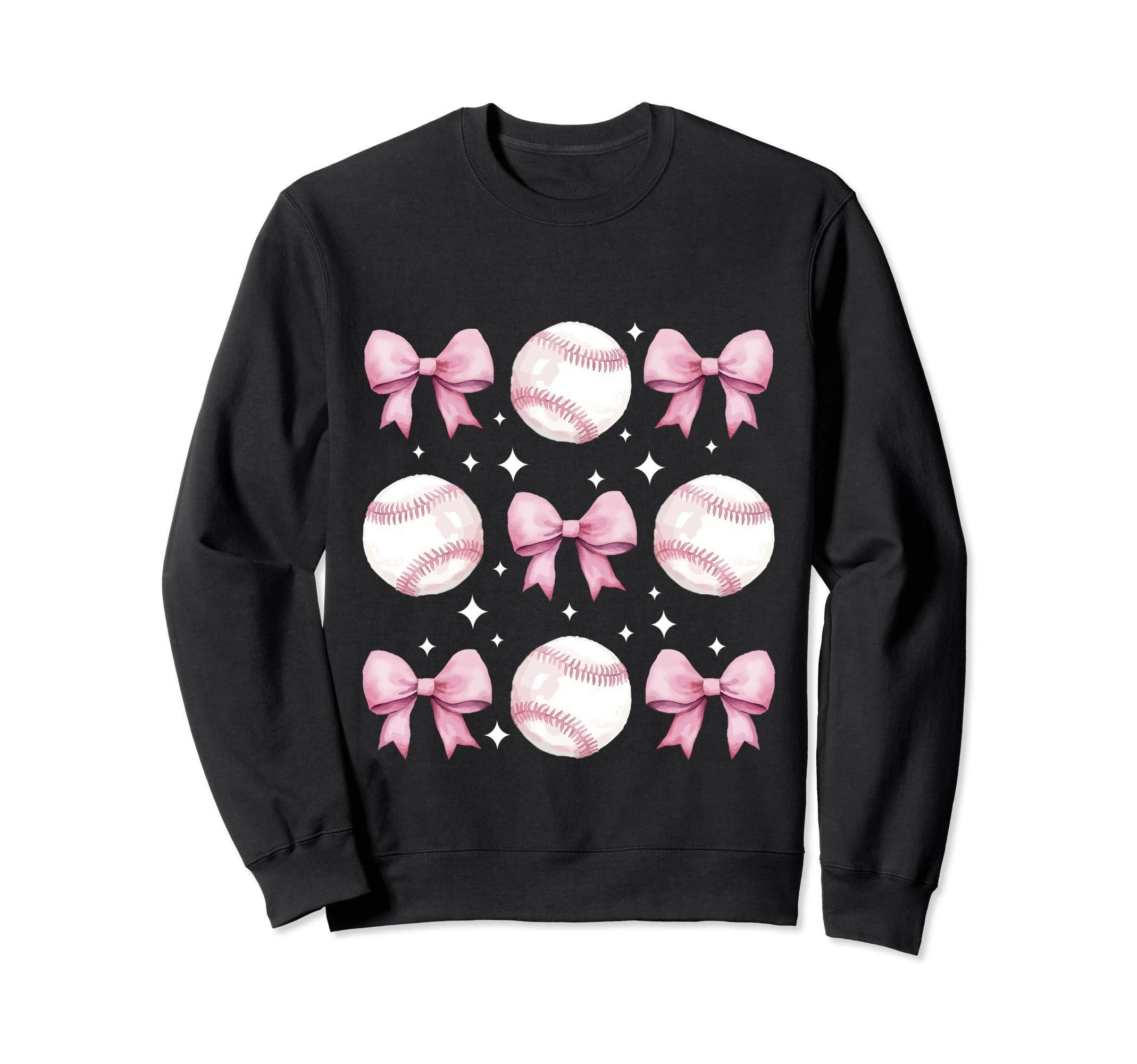 Baseball Mom Coquette Bow Sweatshirt - Minimalist Print for Adults - T-Shirt, Sweatshirt, Hoodie
