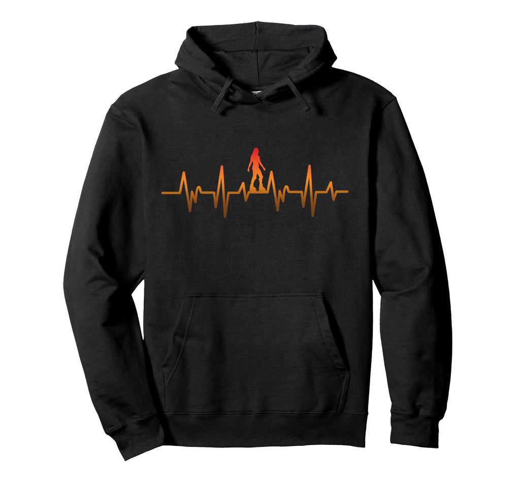 Roller Skating Skate Heartbeat Hoodie - Aesthetic Graphic Unisex - T-Shirt, Sweatshirt, Hoodie