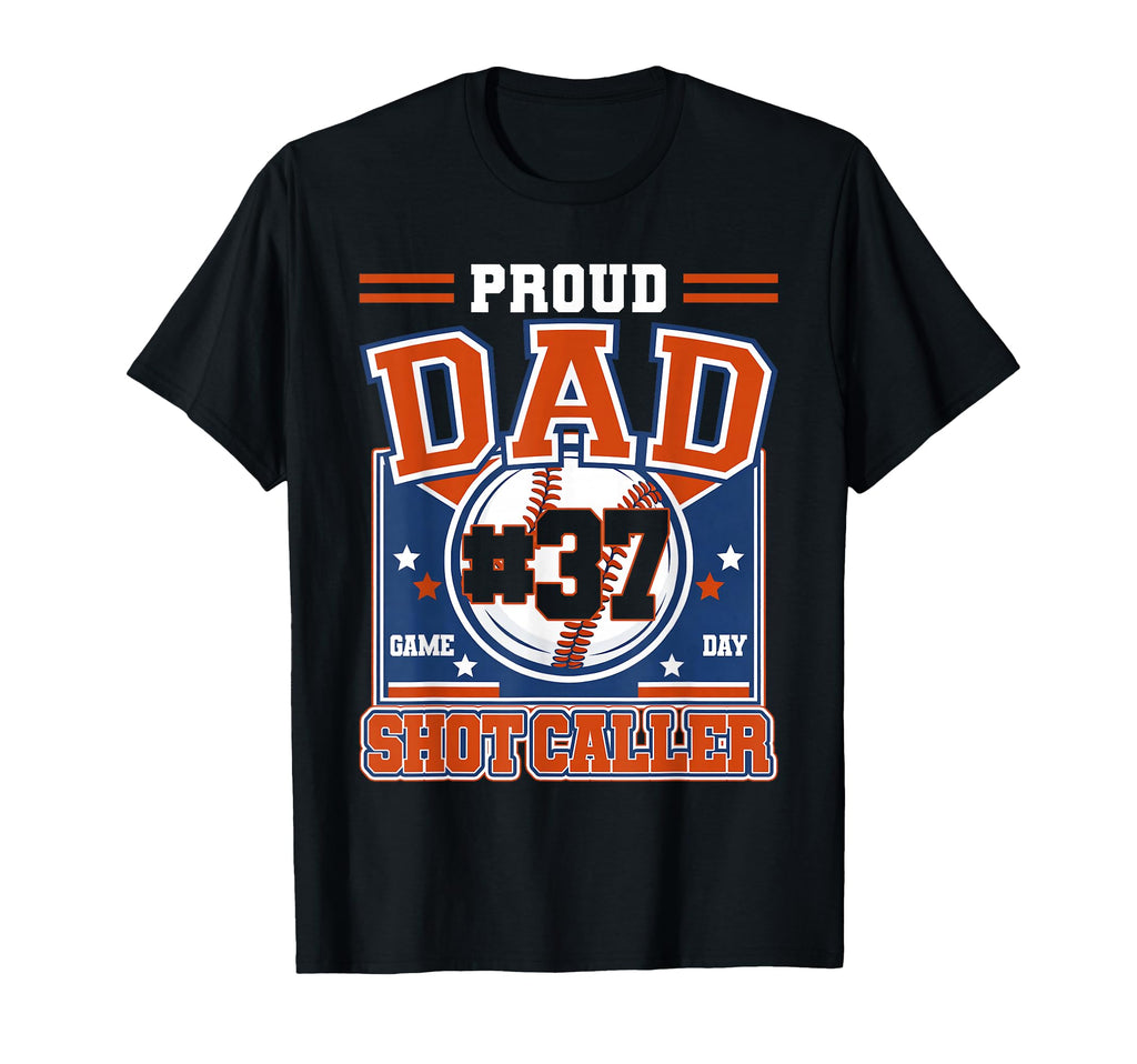 Proud Dad Baseball Player Number 37 T-Shirt - Aesthetic Graphic Men Women - T-Shirt, Sweatshirt, Hoodie
