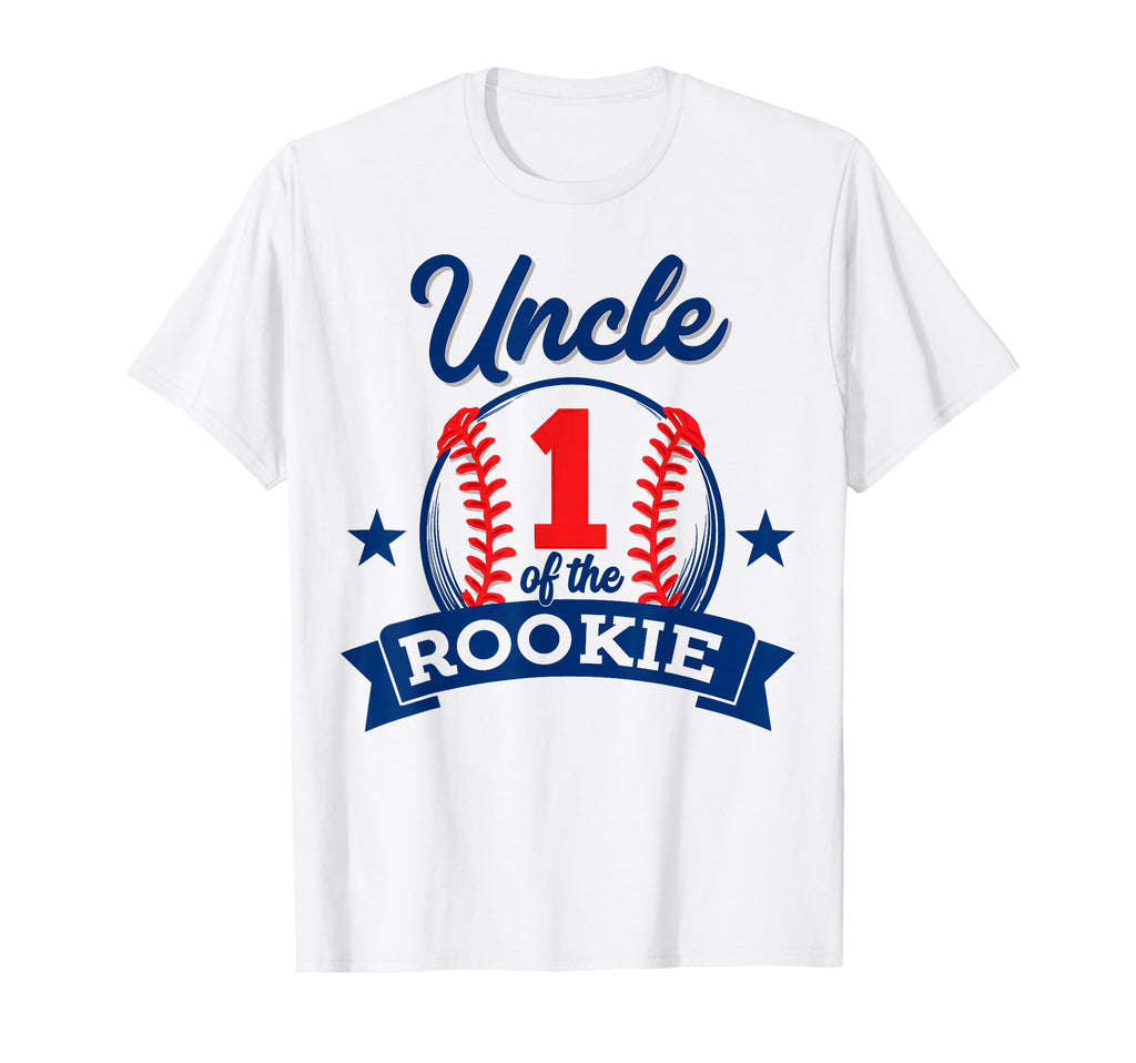 Uncle Rookie 1St Birthday Baseball T-Shirt - Minimalist Print Men Women - T-Shirt, Sweatshirt, Hoodie