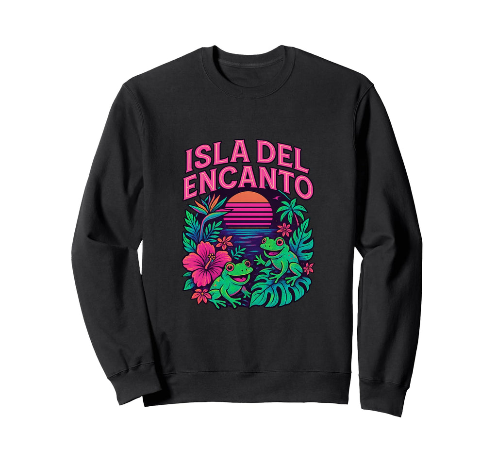 Isla Del Encanto Puerto Rico 80S Sweatshirt - Aesthetic Graphic Unisex - T-Shirt, Sweatshirt, Hoodie