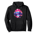 Mt Fuji Japan Flying Birds Distressed Hoodie - Trendy Graphic Unisex - T-Shirt, Sweatshirt, Hoodie