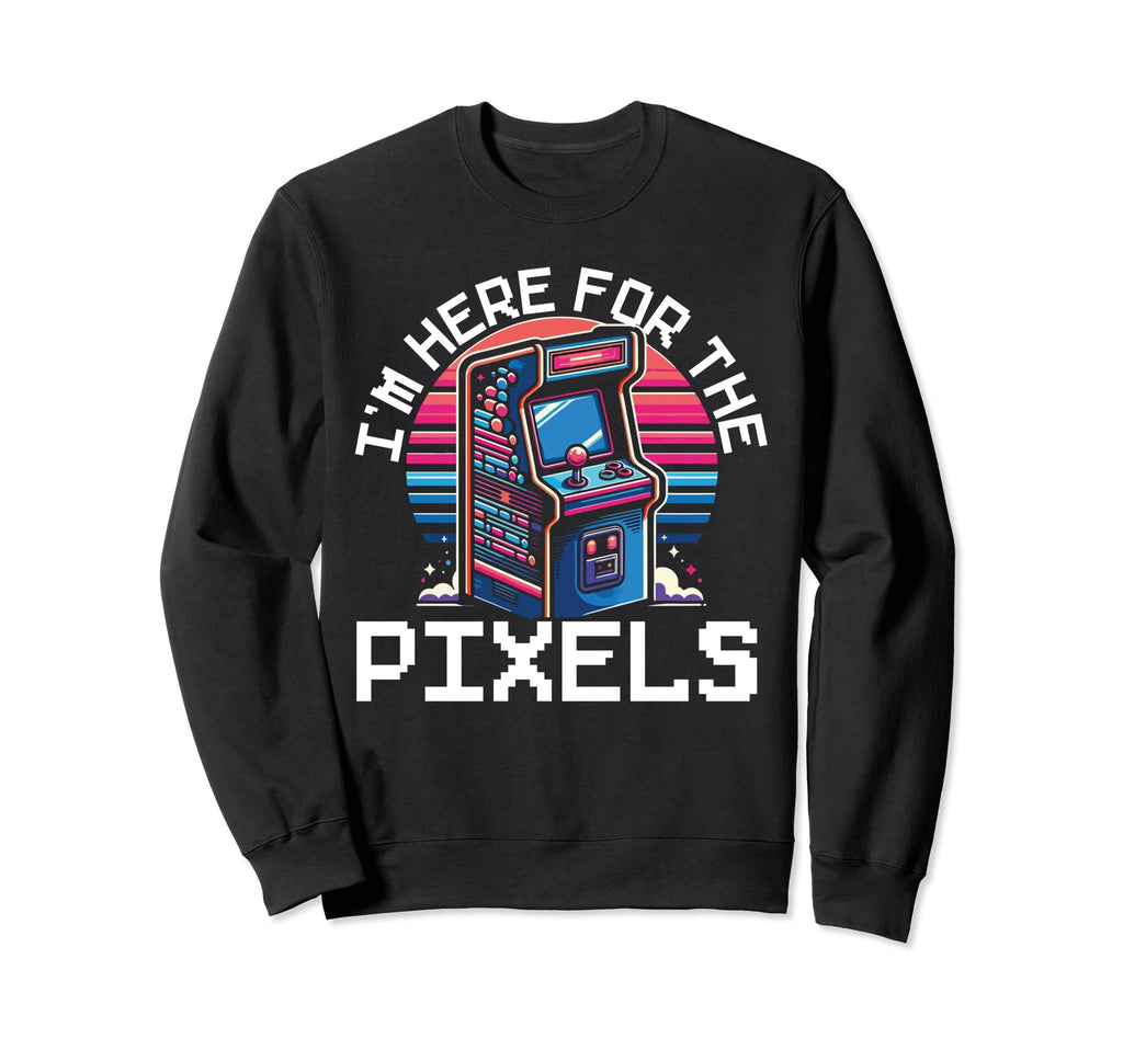 80S Arcade Nostalgia Pixel Art Sweatshirt - Streetwear Style for Adults - T-Shirt, Sweatshirt, Hoodie