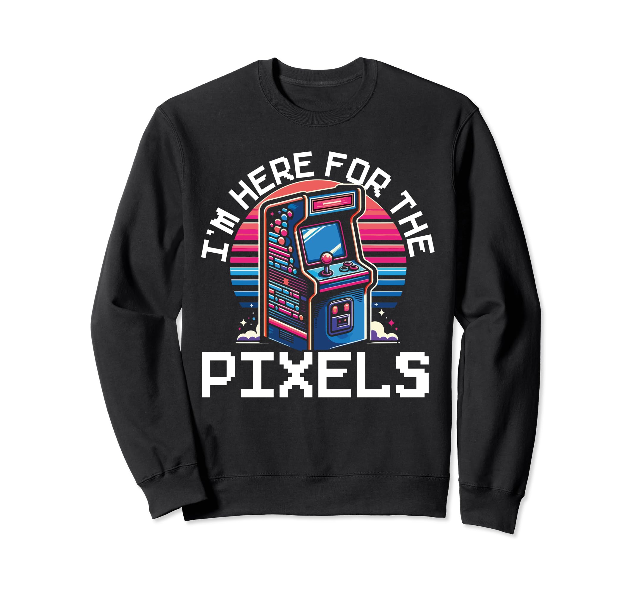 80S Arcade Nostalgia Pixel Art Sweatshirt - Streetwear Style for Adults - T-Shirt, Sweatshirt, Hoodie