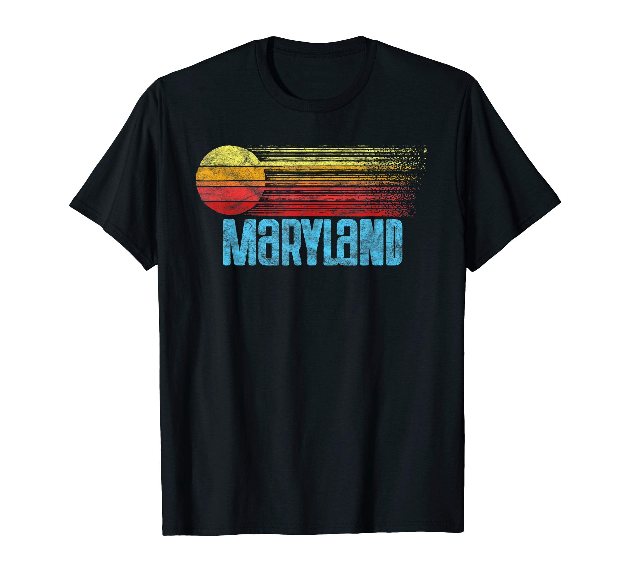 Maryland Distressed Sun T-Shirt - Minimalist Print for Adults - T-Shirt, Sweatshirt, Hoodie