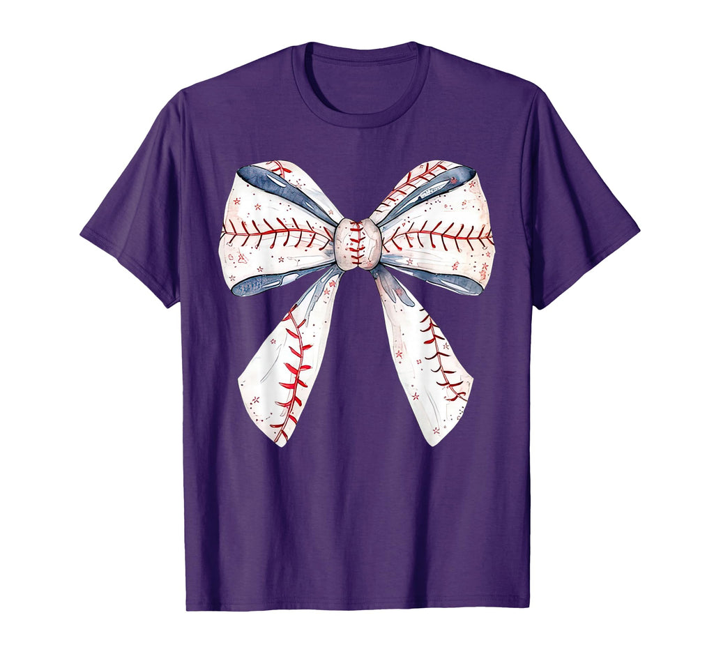 Baseball Mom Coquette Bow Mothers T-Shirt - Custom Art Print for Adults - T-Shirt, Sweatshirt, Hoodie