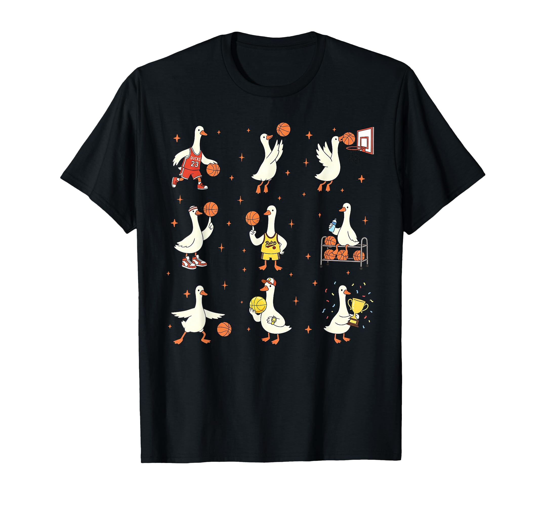 Silly Goose Playing Basketball T-Shirt - Casual Everyday Wear for Adults - T-Shirt, Sweatshirt, Hoodie