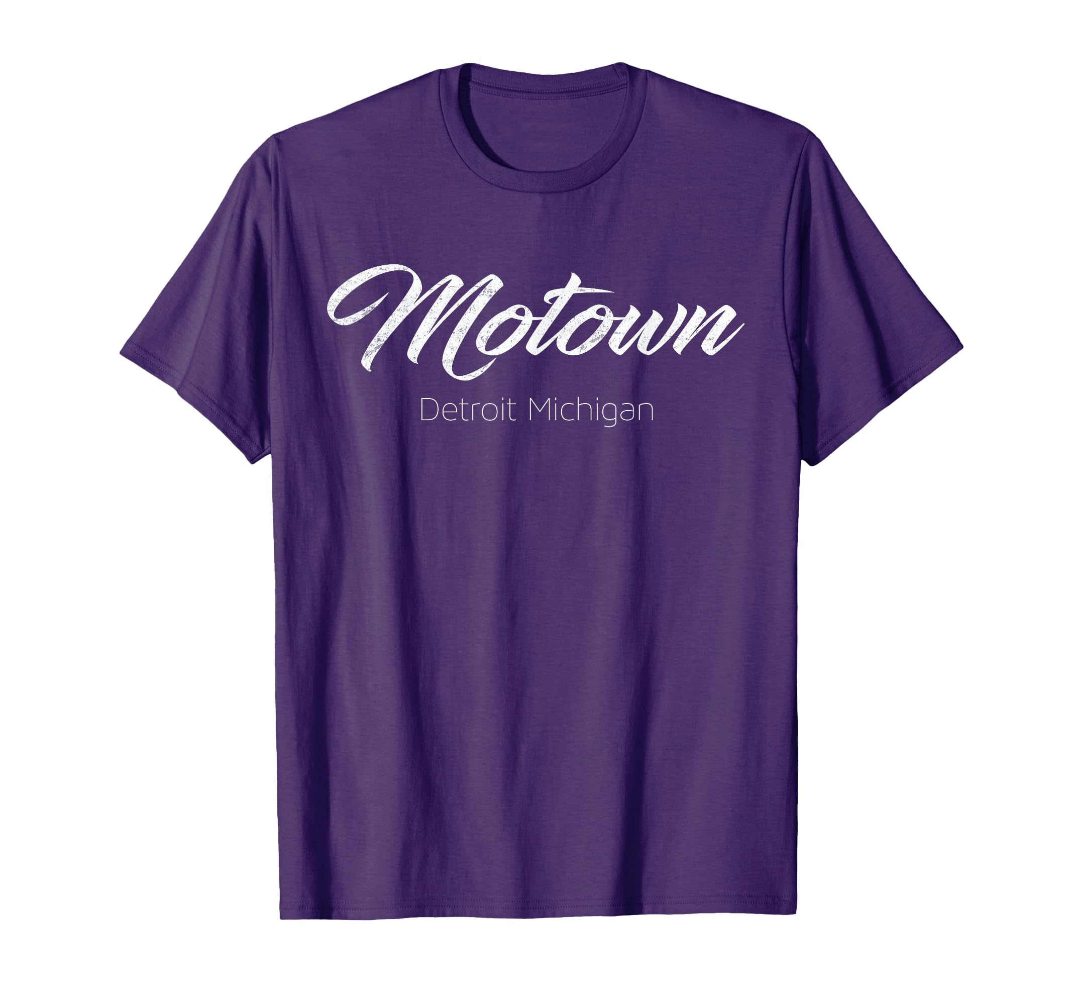 Motown Detroit Michigan Distressed T-Shirt - Custom Art Print Men Women - T-Shirt, Sweatshirt, Hoodie