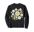Flower Power Smile Face Flower Happy Sweatshirt - Graphic Print for Adults - T-Shirt, Sweatshirt, Hoodie