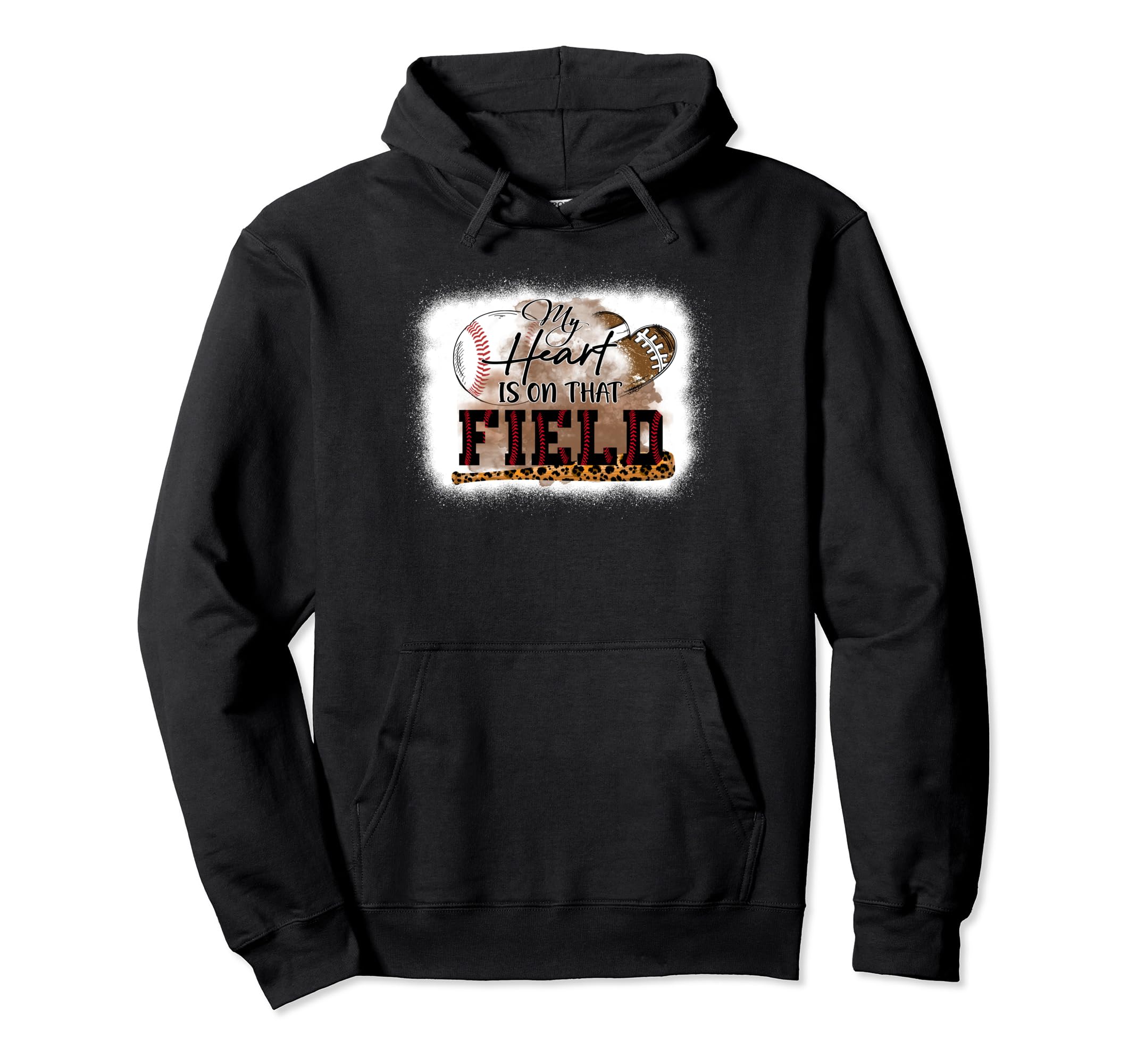 My Heart Is That Field Baseball Mom Momm Hoodie - Graphic Print Men Women - T-Shirt, Sweatshirt, Hoodie