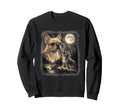 French Bulldog Howling To Moon 90S Sweatshirt - Aesthetic Graphic Men Women - T-Shirt, Sweatshirt, Hoodie