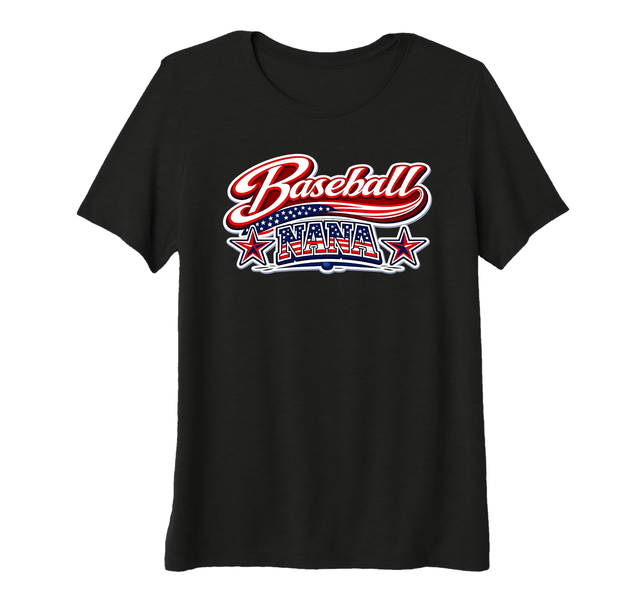 Womens Baseball Nana Usa Flag Patriotic T-Shirt - Unique Graphic Men Women - T-Shirt, Sweatshirt, Hoodie