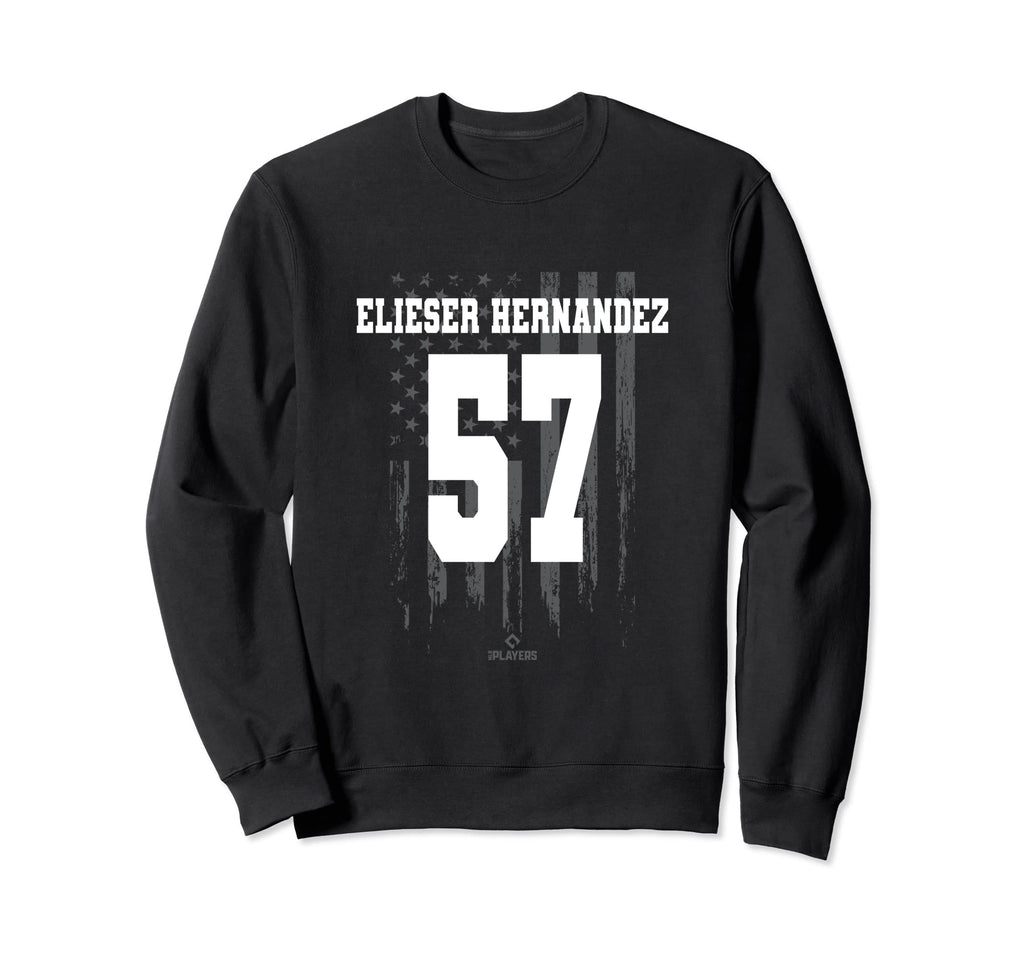 Elieser Hernandez Flag Mlb Sweatshirt - Casual Everyday Wear for Adults - T-Shirt, Sweatshirt, Hoodie