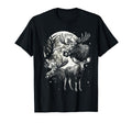Moose 90S Aesthetic Y2K Moose Moon T-Shirt - Fun Novelty Design Unisex - T-Shirt, Sweatshirt, Hoodie