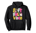 Softball Vibes Game Day Leopard Hoodie - Fun Novelty Design for Adults - T-Shirt, Sweatshirt, Hoodie