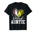 Proud Auntie Baseball Softball Heart T-Shirt - Unique Graphic for Adults - T-Shirt, Sweatshirt, Hoodie