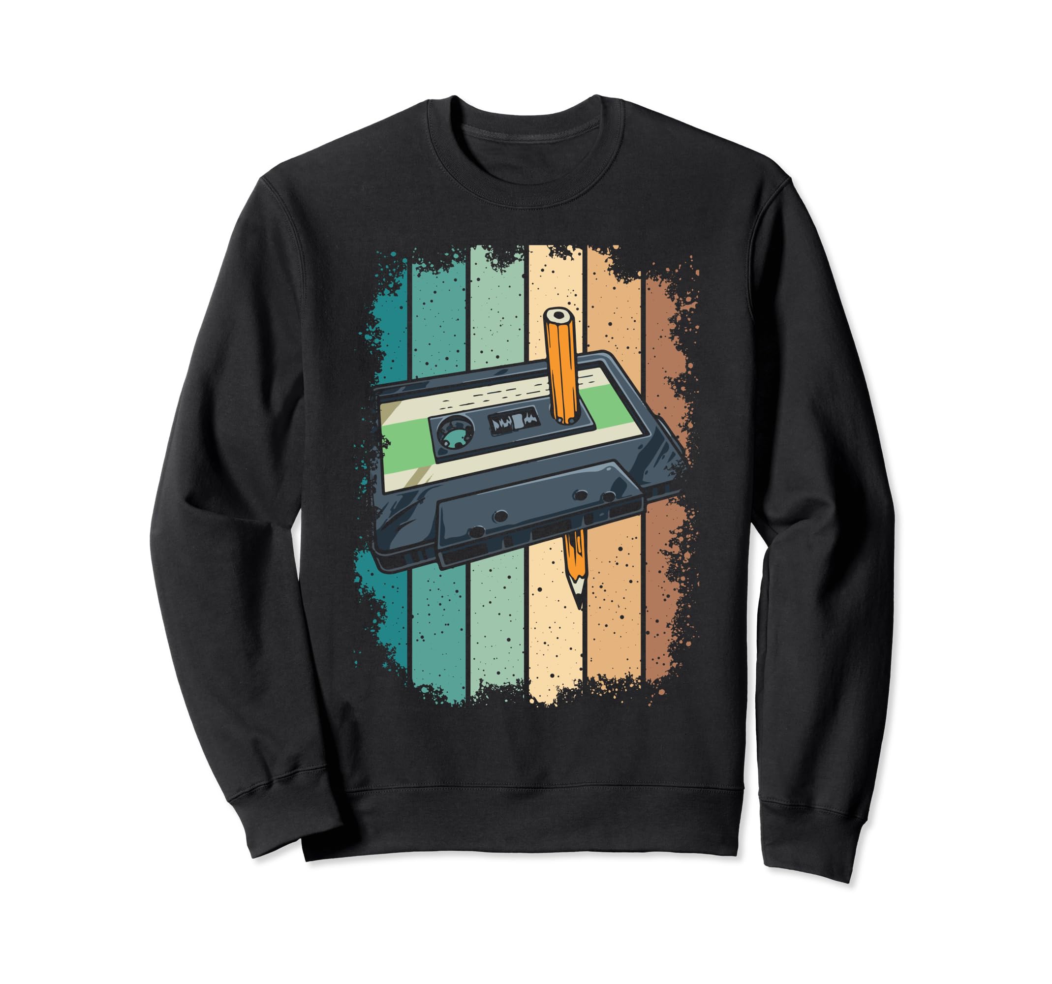 Music 80S 90S Pencil Winding Up Sweatshirt - Novelty Apparel Men Women - T-Shirt, Sweatshirt, Hoodie