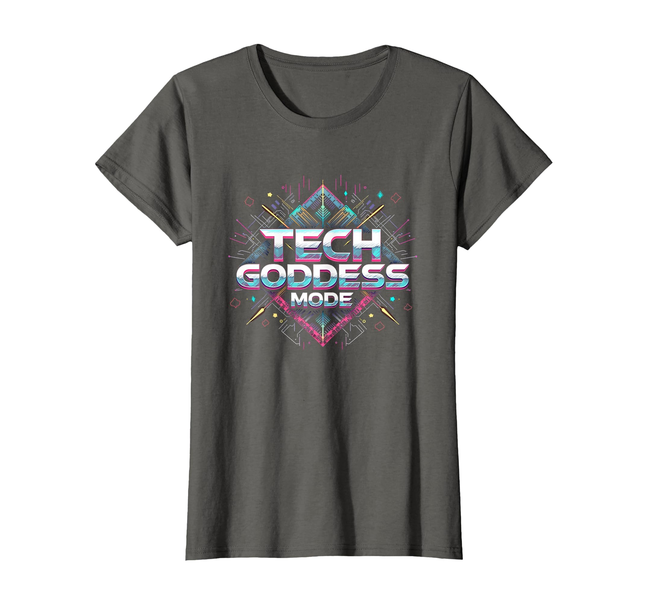 Tech Goddess Mode Y2K Cyber T-Shirt - Aesthetic Graphic for Adults - T-Shirt, Sweatshirt, Hoodie