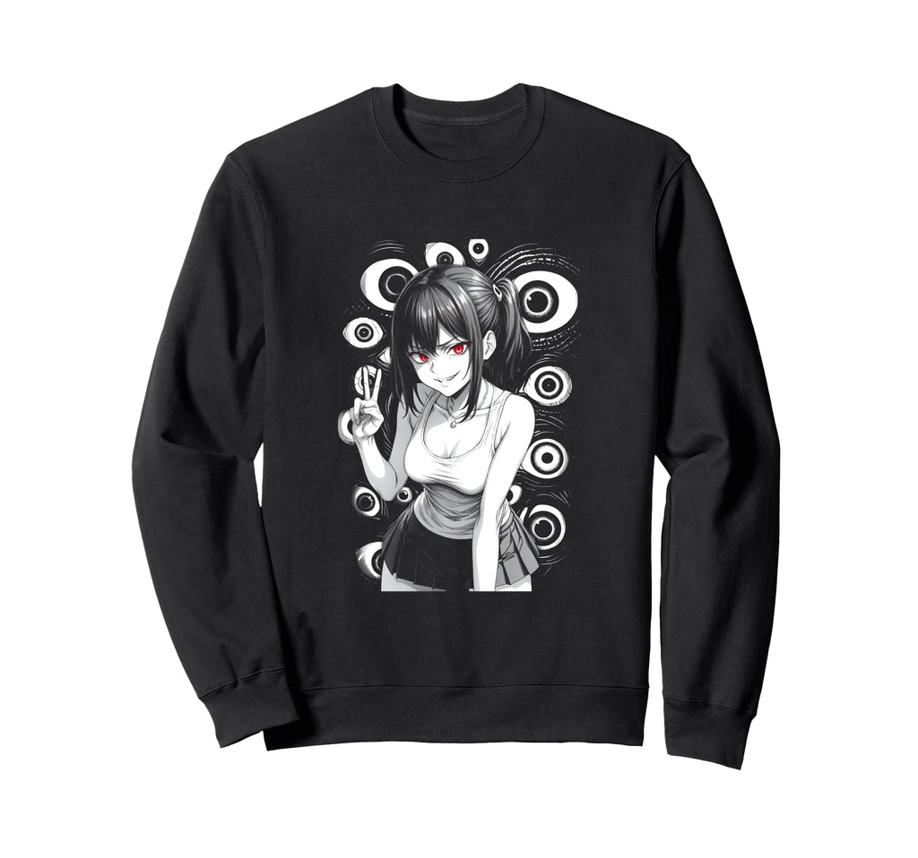 Y2K Goth Anime Eyes That Watch Sweatshirt - Custom Art Print for Adults - T-Shirt, Sweatshirt, Hoodie