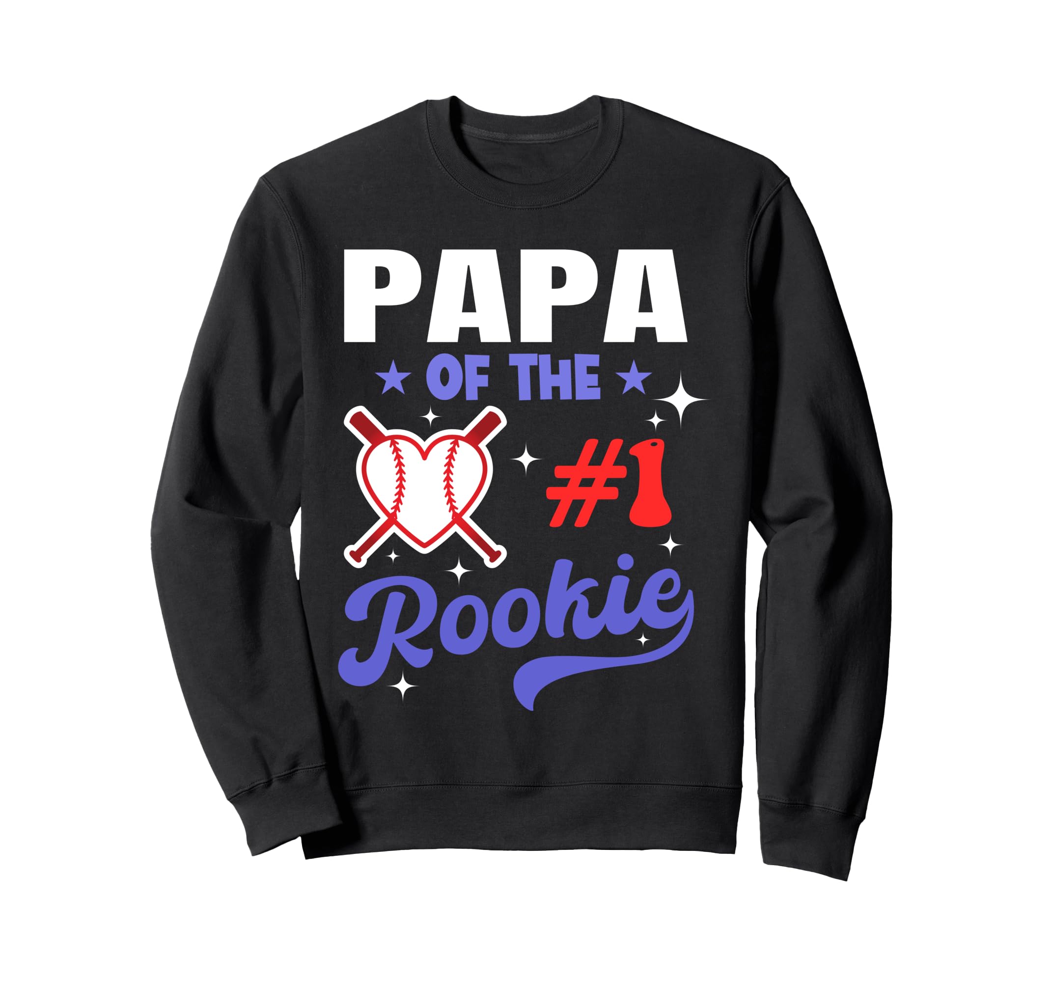 Papa Rookie 1St Baseball Birthday Sweatshirt - Unique Graphic for Adults - T-Shirt, Sweatshirt, Hoodie