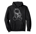 Hip Hop Over Ear Headphones Old Hoodie - Casual Everyday Wear Men Women - T-Shirt, Sweatshirt, Hoodie