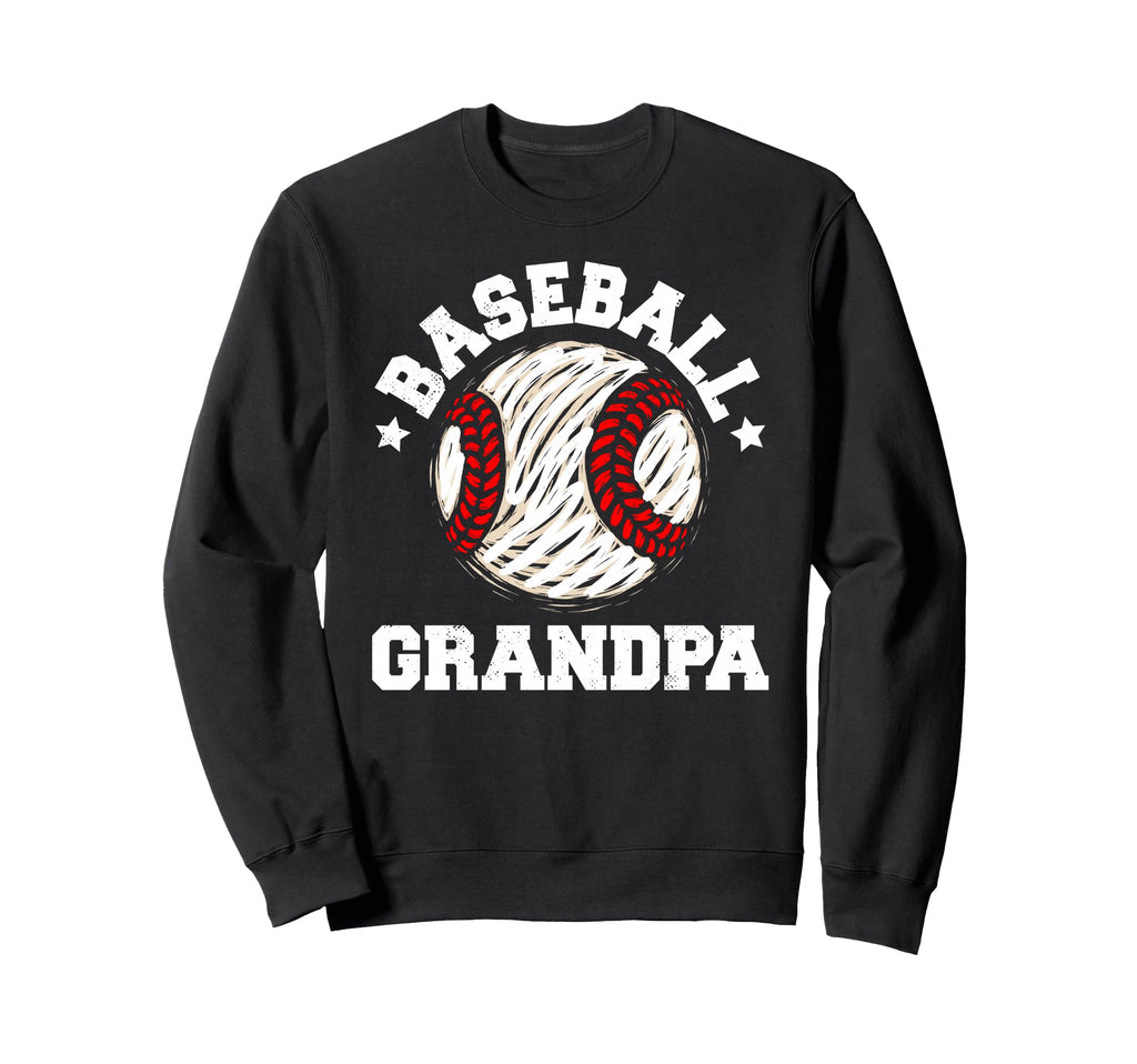 Baseball Grandpa Distressed Funny Sweatshirt - Trendy Graphic Unisex - T-Shirt, Sweatshirt, Hoodie