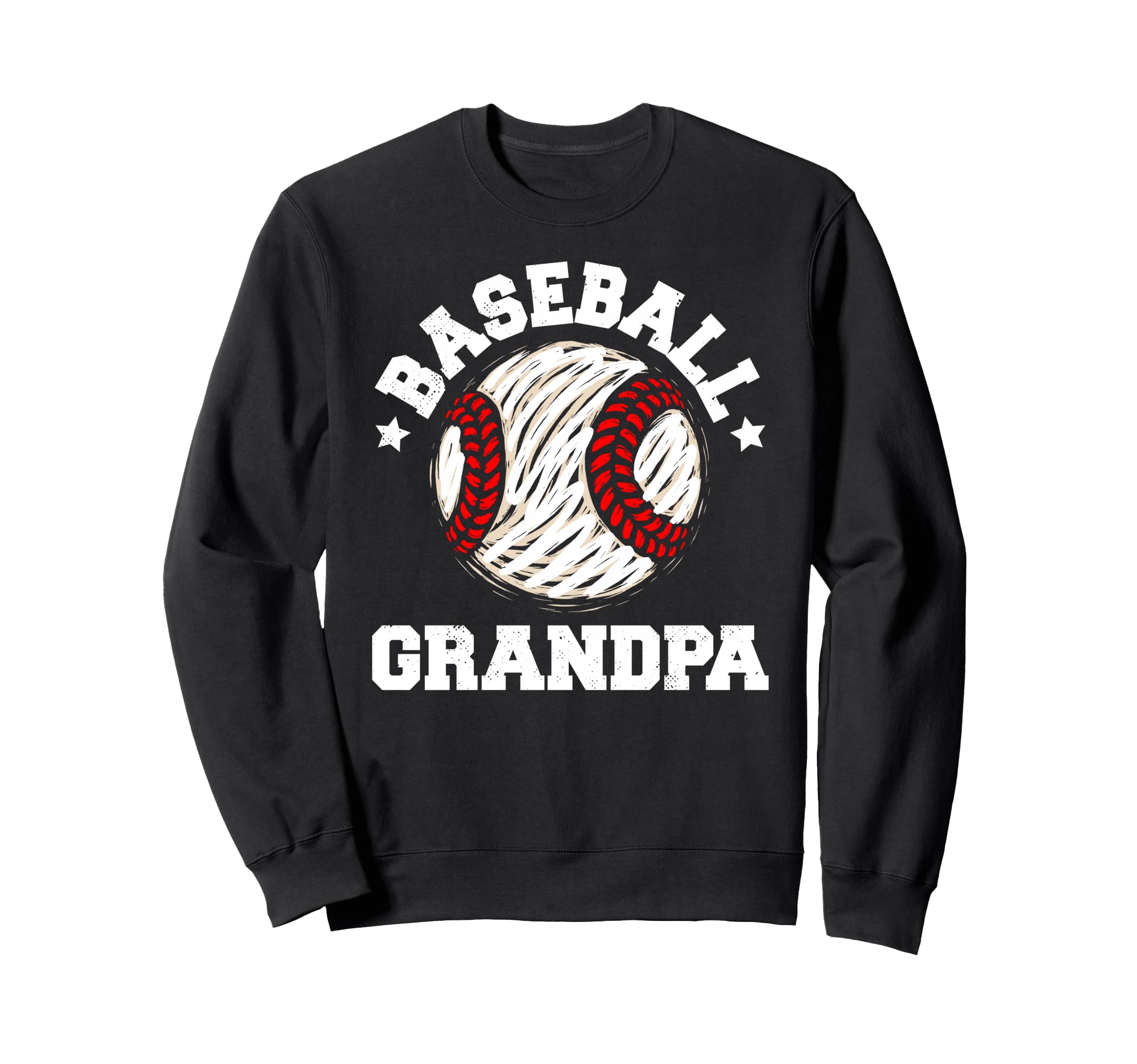 Baseball Grandpa Distressed Funny Sweatshirt - Trendy Graphic Unisex - T-Shirt, Sweatshirt, Hoodie