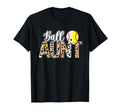 Ball Aunt Leopard Softball Baseball T-Shirt - Minimalist Print Men Women - T-Shirt, Sweatshirt, Hoodie